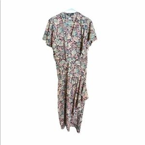 Dawn Joy Fashions Vintage Floral Faux Wrap Dress